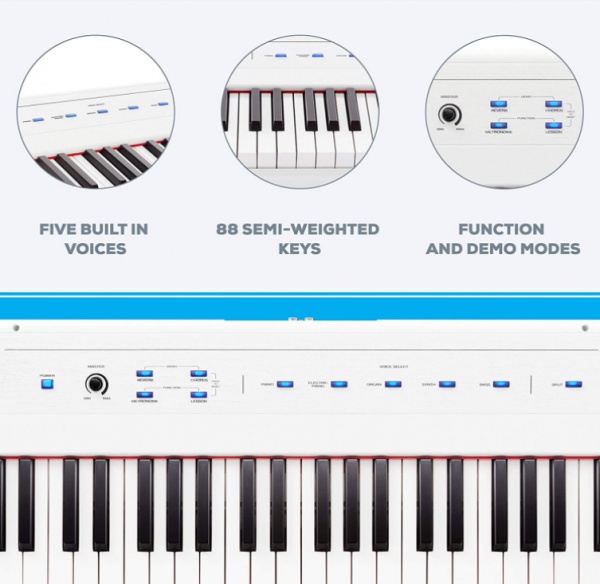 Alesis Recital 88 key digital piano white